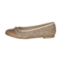 Ladida Shoes Beige Tweed Ballet Flats