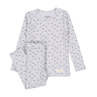 Ladida Layette Blue Flowering Fern Pajamas
