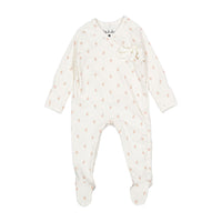 Ladida Layette Pink Forget Me Not Wrap Style Footies