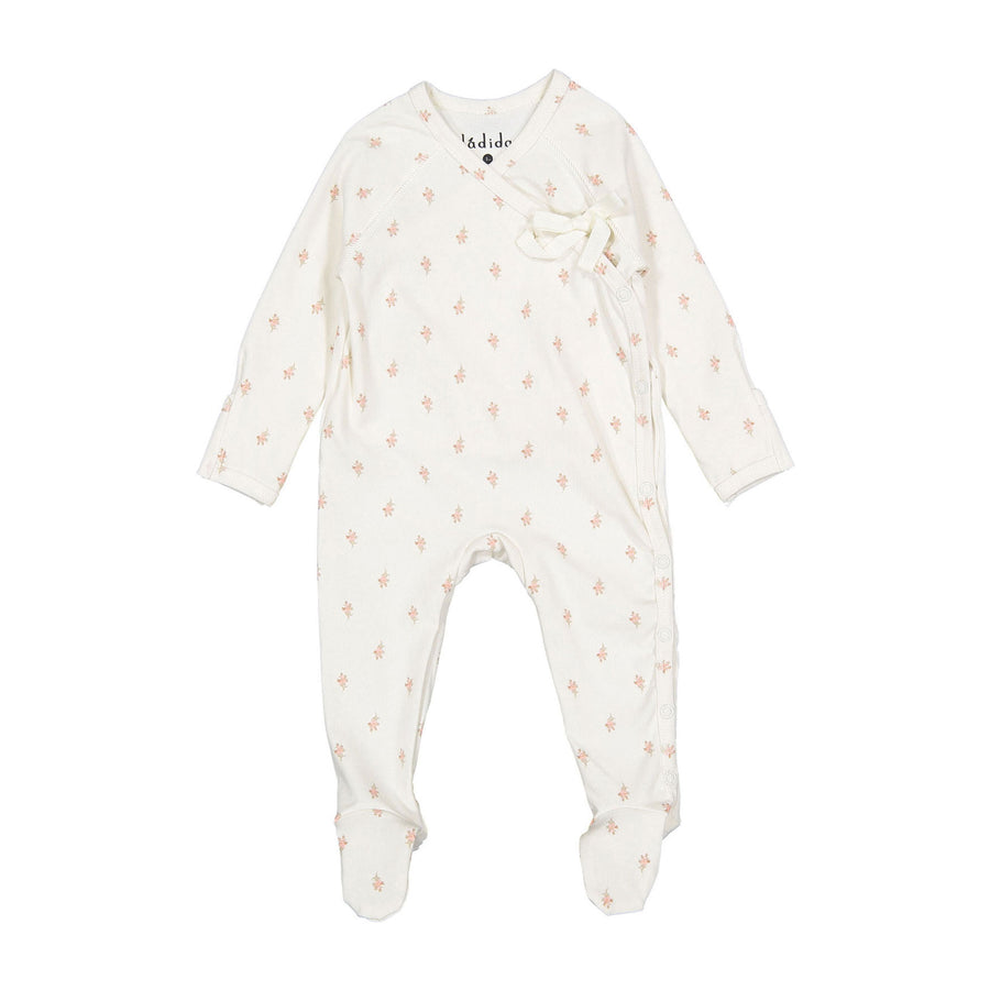 Ladida Layette Pink Forget Me Not Wrap Style Footies