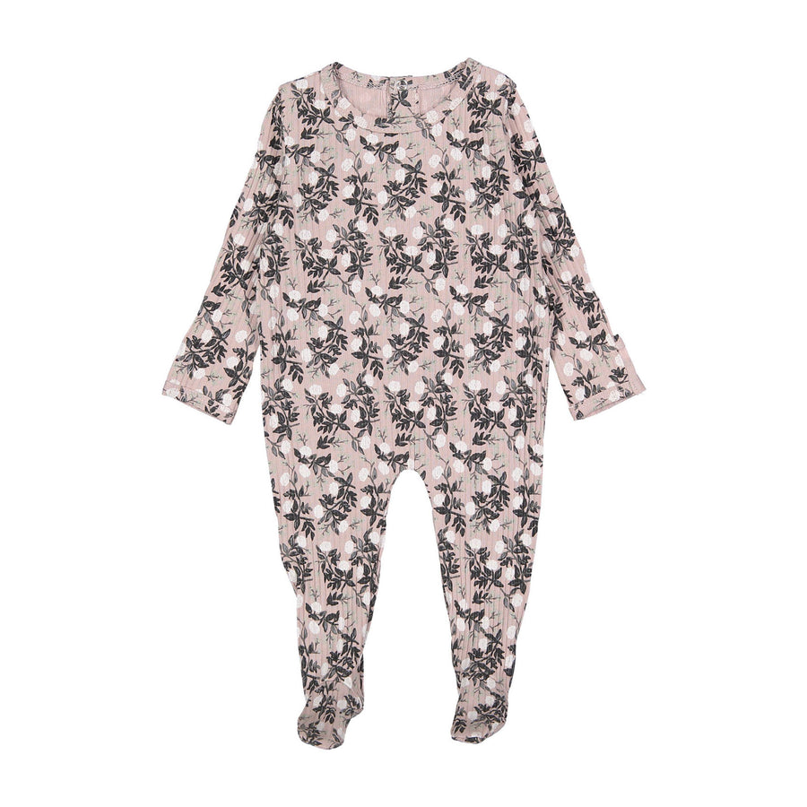 Ladida Layette Pink Clover Footies