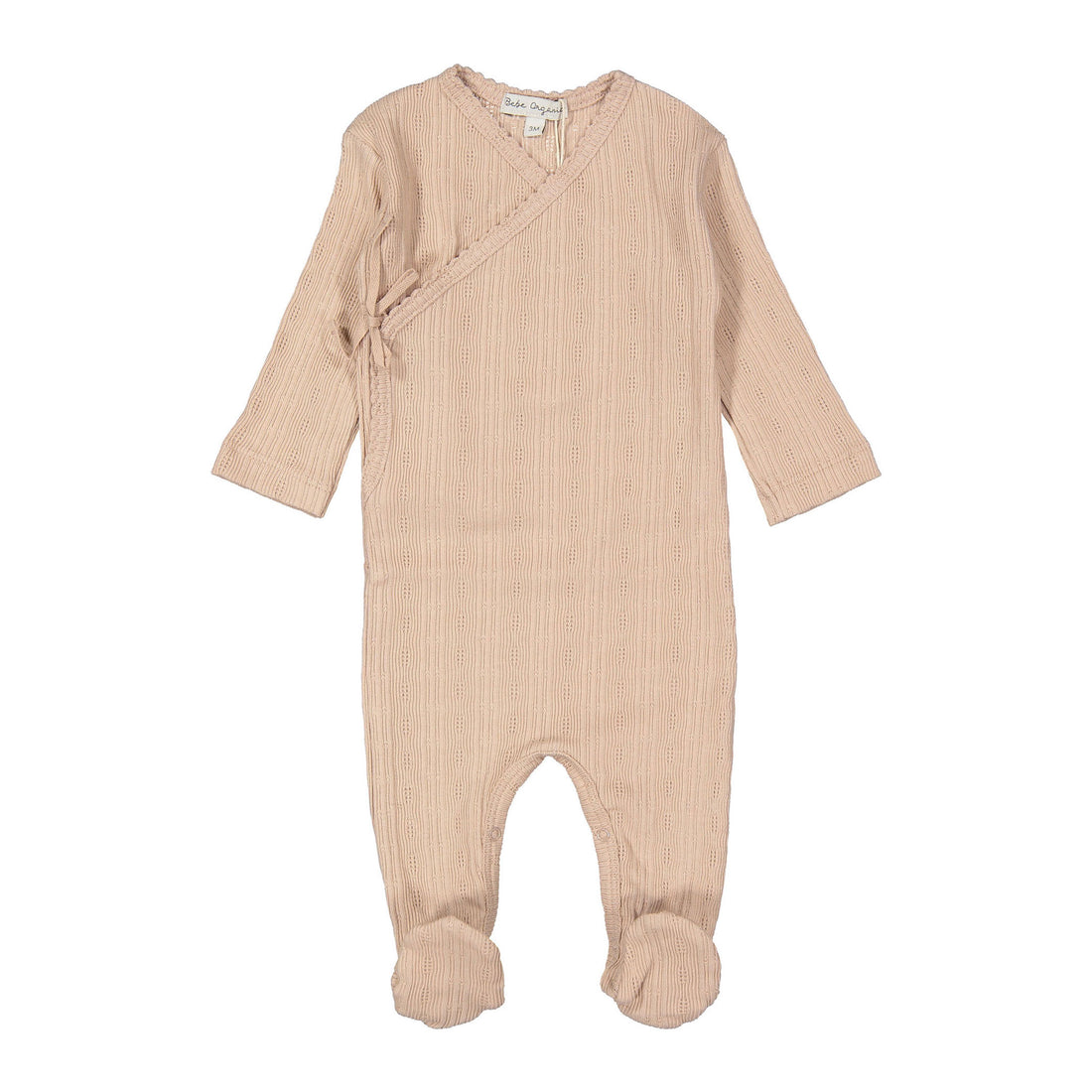 Bebe Organic Pink Bebe Wrap Overall