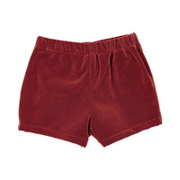 L by Ladida Brick Velvet Shorts