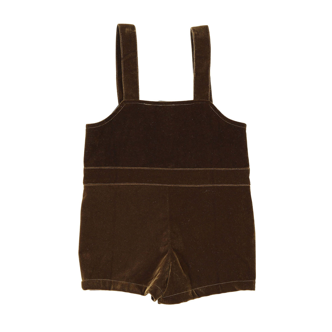 L by Ladida Olive Velvet Short Overalls