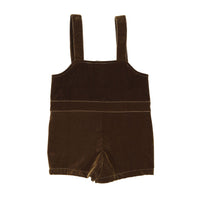 L by Ladida Olive Velvet Short Overalls