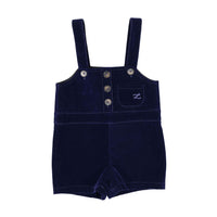 L by Ladida Navy Velvet Short Overalls