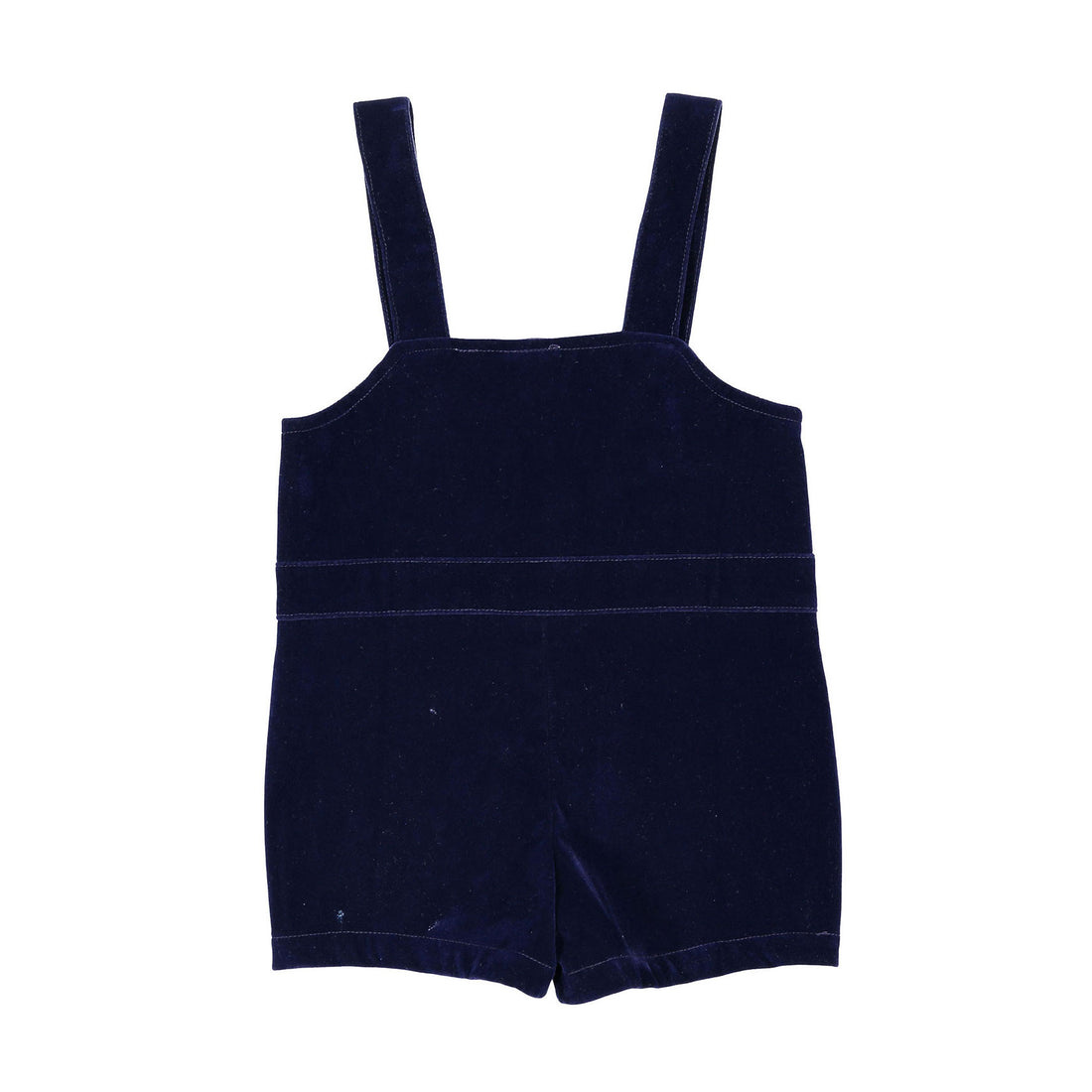 L by Ladida Navy Velvet Short Overalls