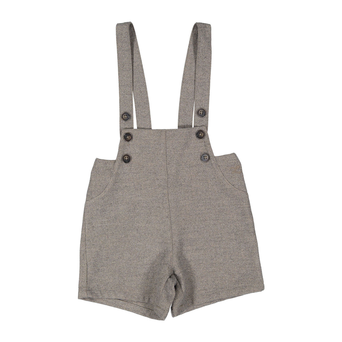 L by Ladida Taupe Wool Short Overalls
