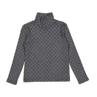 L by Ladida Grey Logo Print Turtleneck