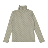 L by Ladida Olive Logo Print Turtleneck