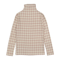 L by Ladida Taupe Plaid Turtleneck