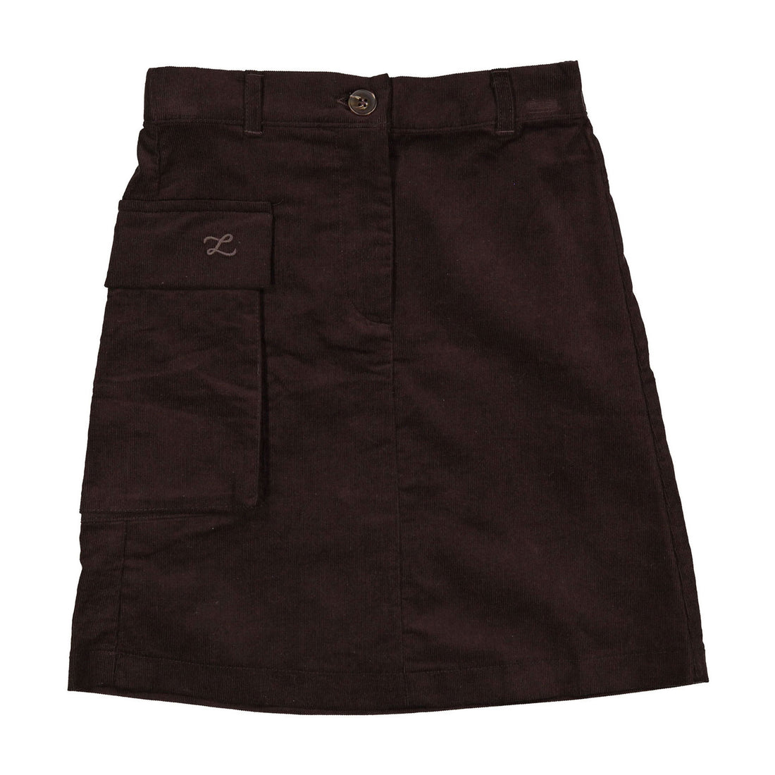L by Ladida Chocolate Corduroy Skirt