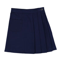 L by Ladida Navy Wool Wap Pleated Skirt