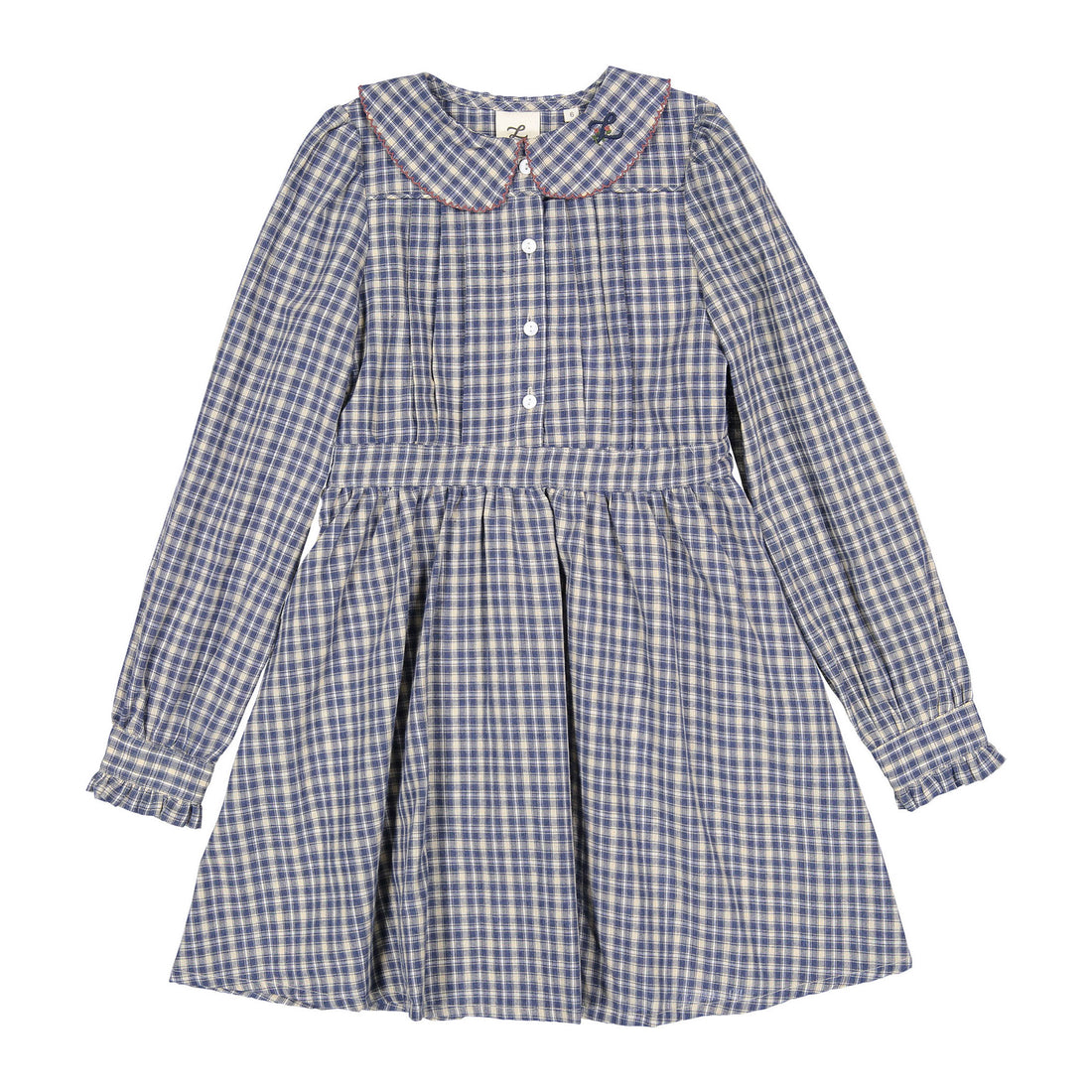L by Ladida Navy Plaid Dress