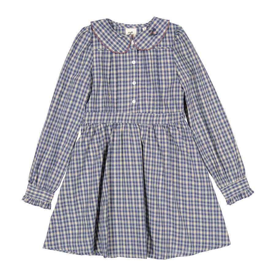 L by Ladida Navy Plaid Dress