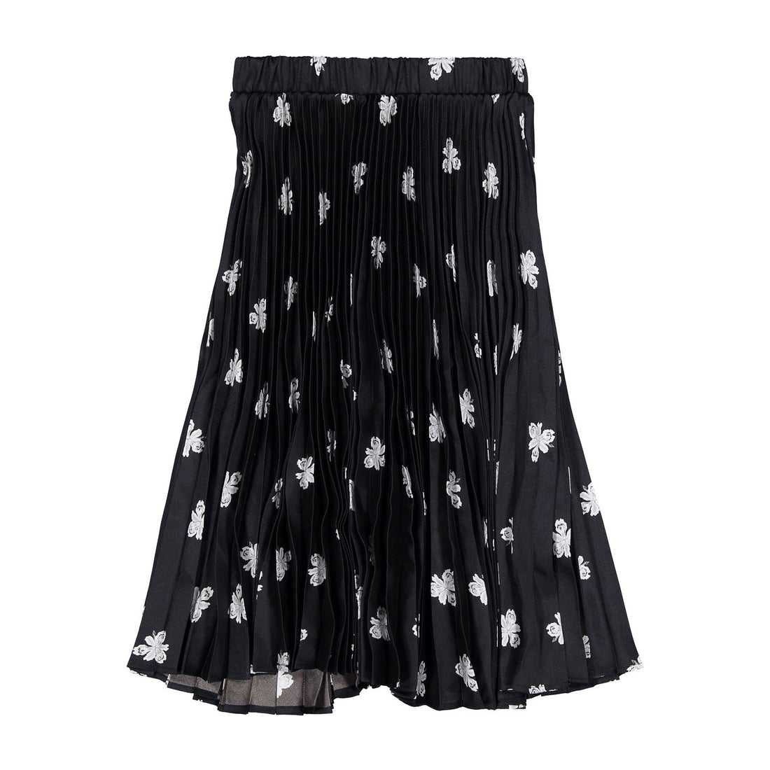Olivia Rohde Black Printed Pleated Skirt