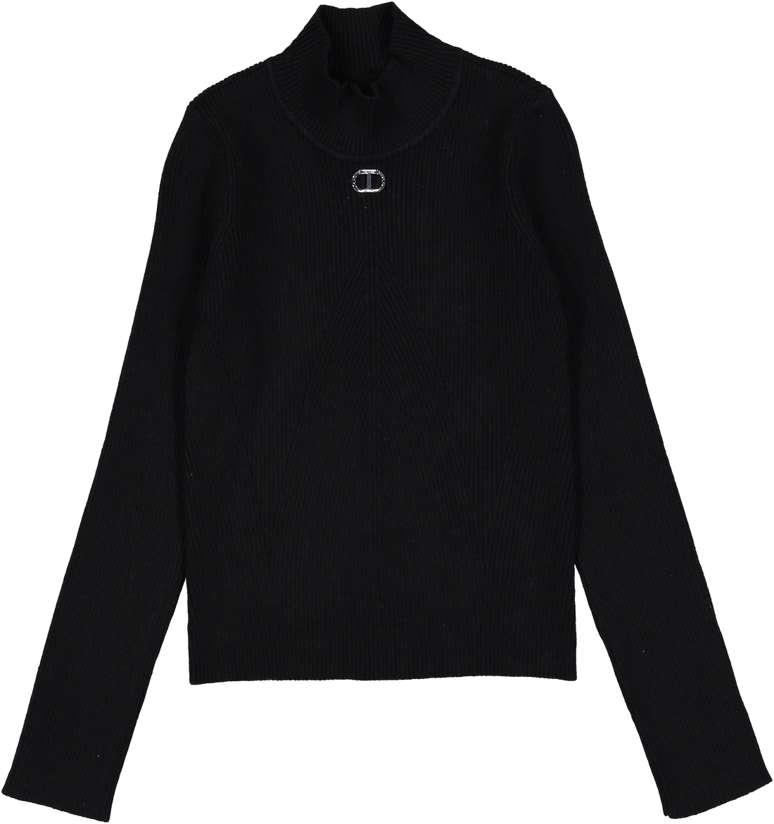 Twinset Black Knit Turtleneck Sweater
