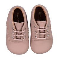 Papanatas Nude Leather Baby Laces Shoe