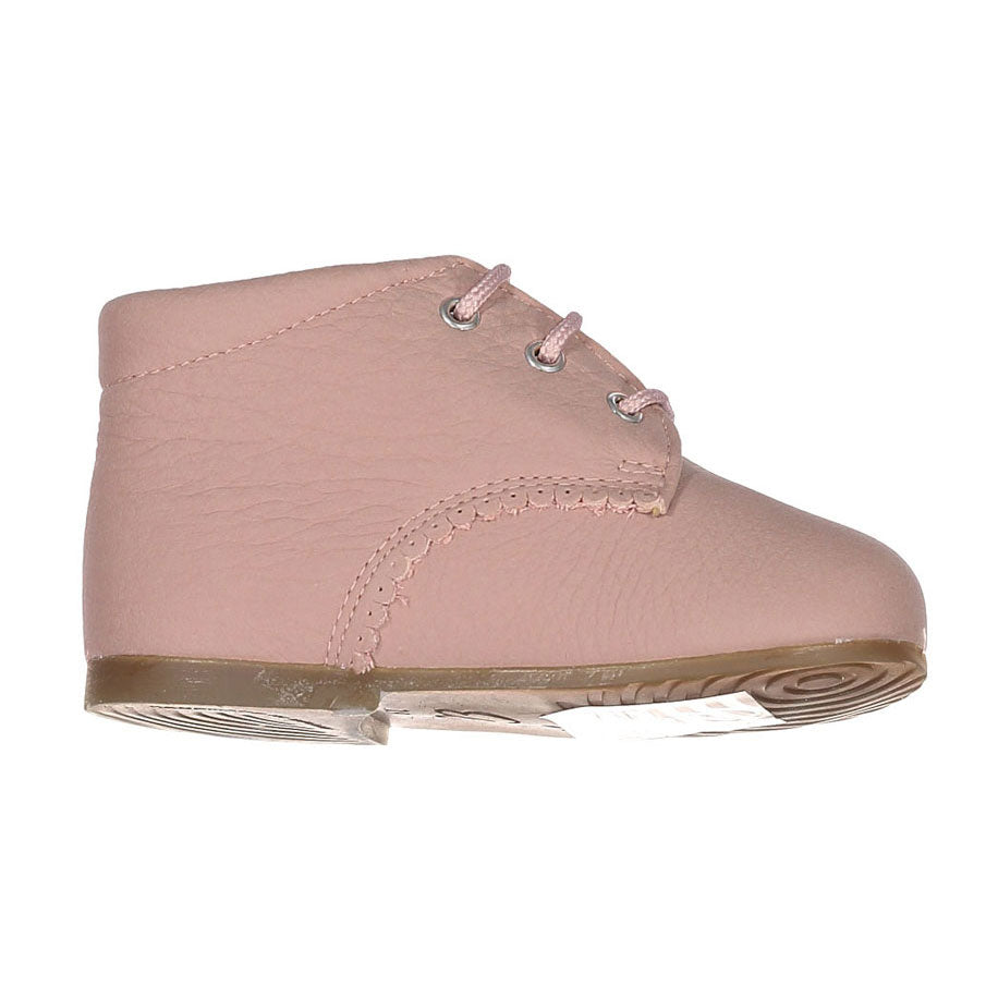 Papanatas Nude Leather Baby Laces Shoe