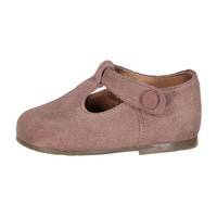 Papanatas Rose Suede Baby T-straps