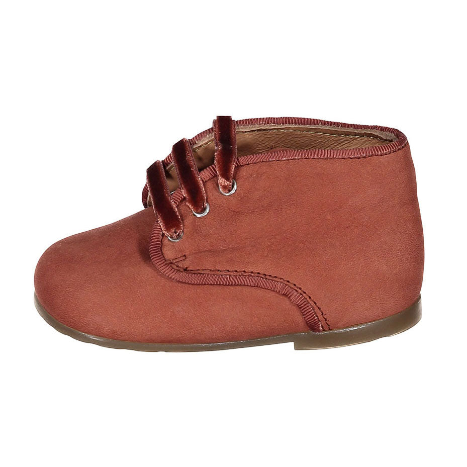 Papanatas Caramel Textured Baby Laces Shoe