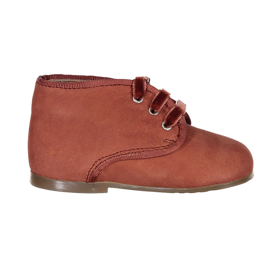Papanatas Caramel Textured Baby Laces Shoe
