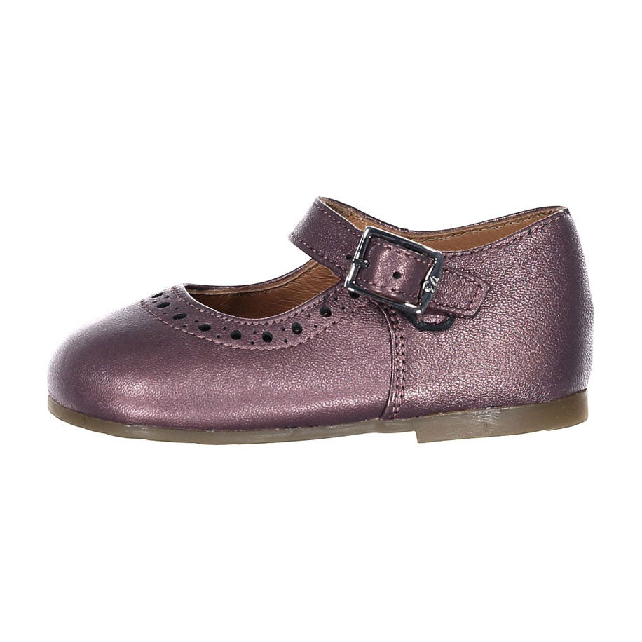 Papanatas Lavender Metallic Buckle Baby Shoe