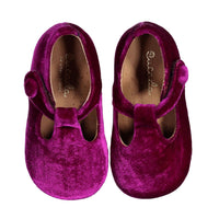 Papanatas Berry Velvet Baby T-straps