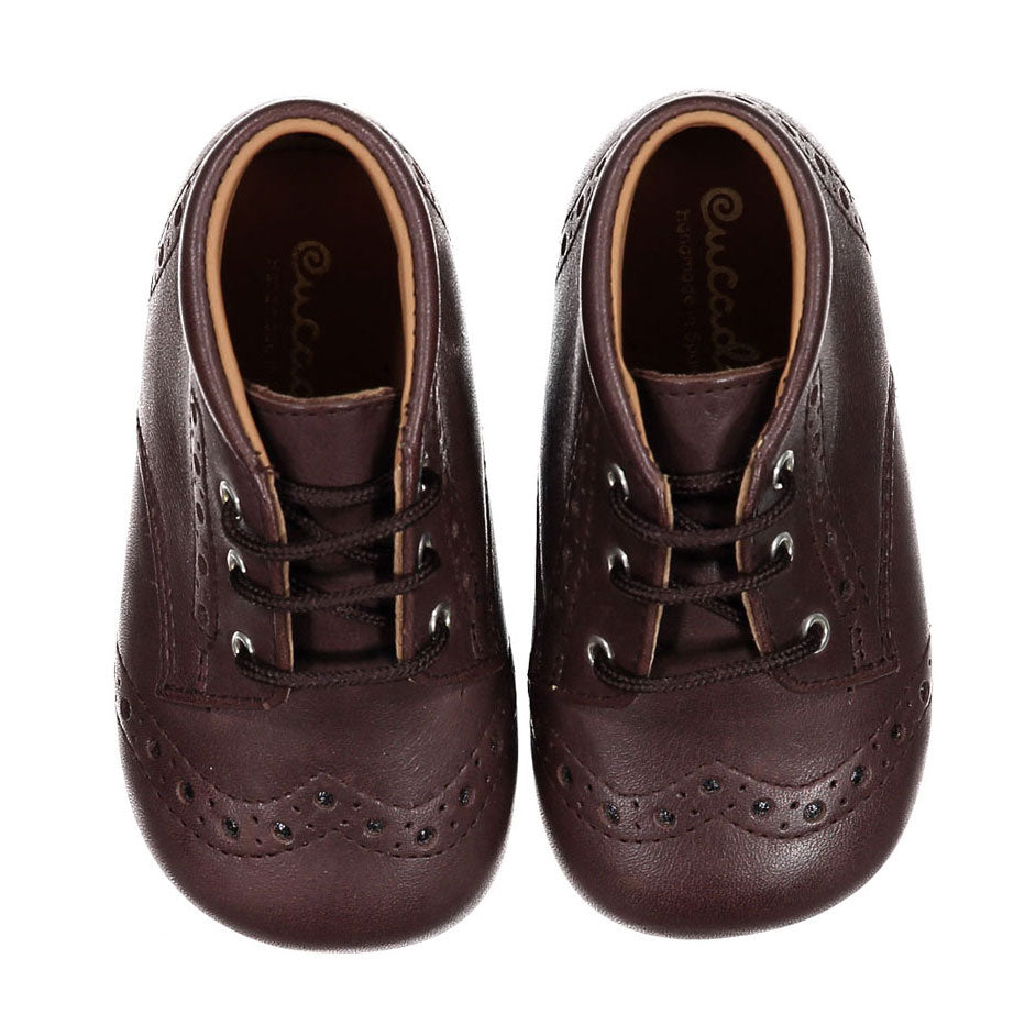 Papanatas Brown Wingtip Baby Laces Shoe
