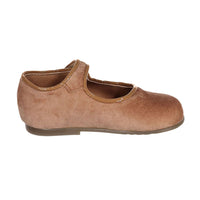 Papanatas Nude Velvet Buckle Baby Shoe