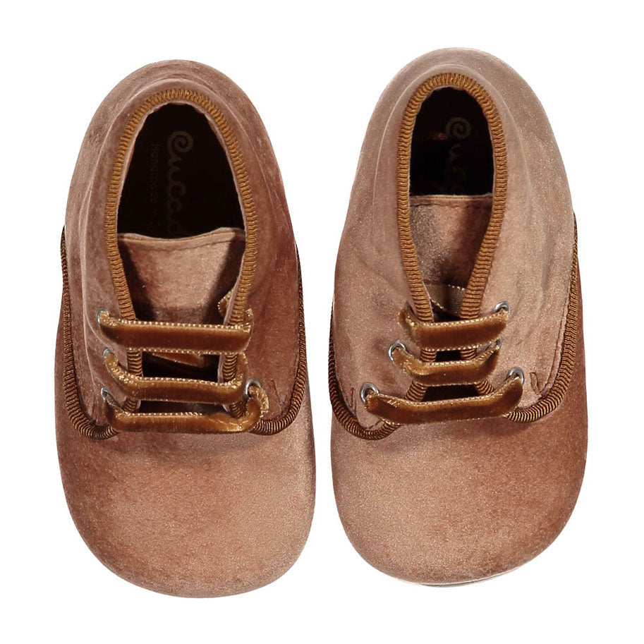 Papanatas Nude Velvet Baby Laces Shoe