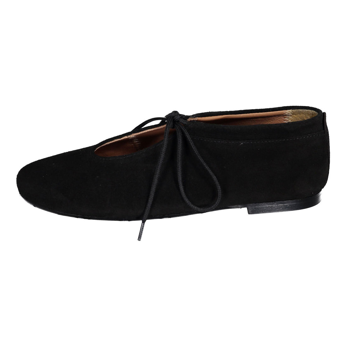 Papanatas Black Suede Tie Shoe