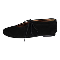 Papanatas Black Suede Tie Shoe