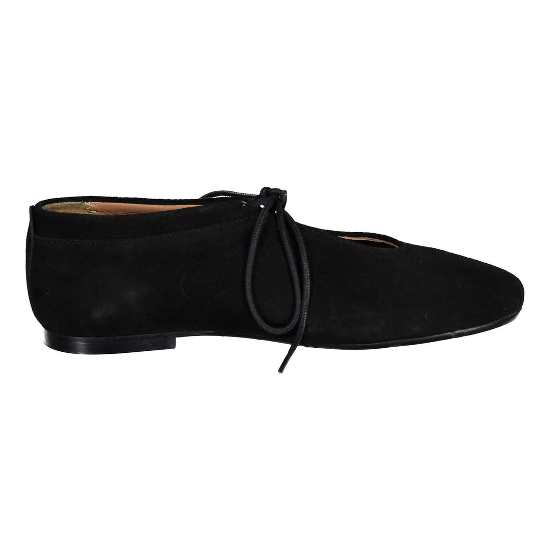 Papanatas Black Suede Tie Shoe
