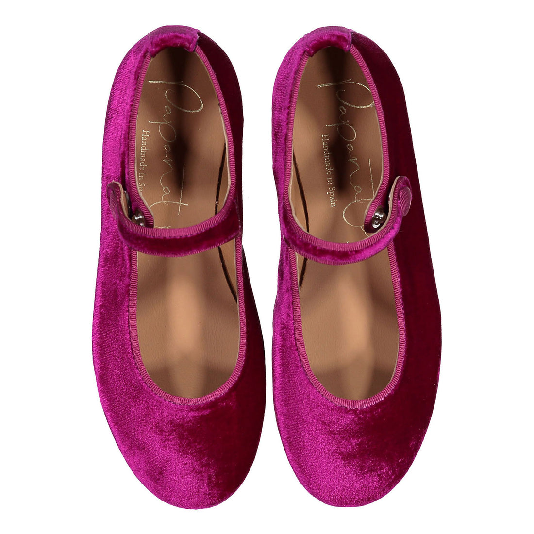 Papanatas Berry Velvet Classic Mary Janes – Ladida