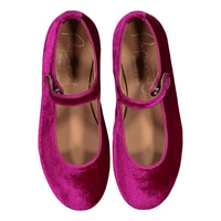 Papanatas Berry Velvet Classic Mary Janes