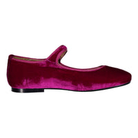 Papanatas Berry Velvet Classic Mary Janes