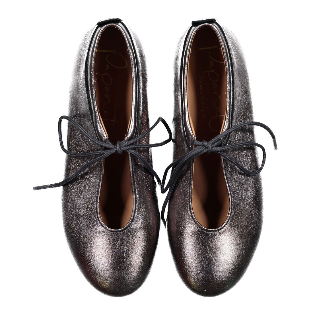 Papanatas Licorice Metallic Tie Shoe