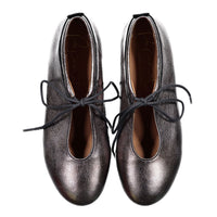 Papanatas Licorice Metallic Tie Shoe