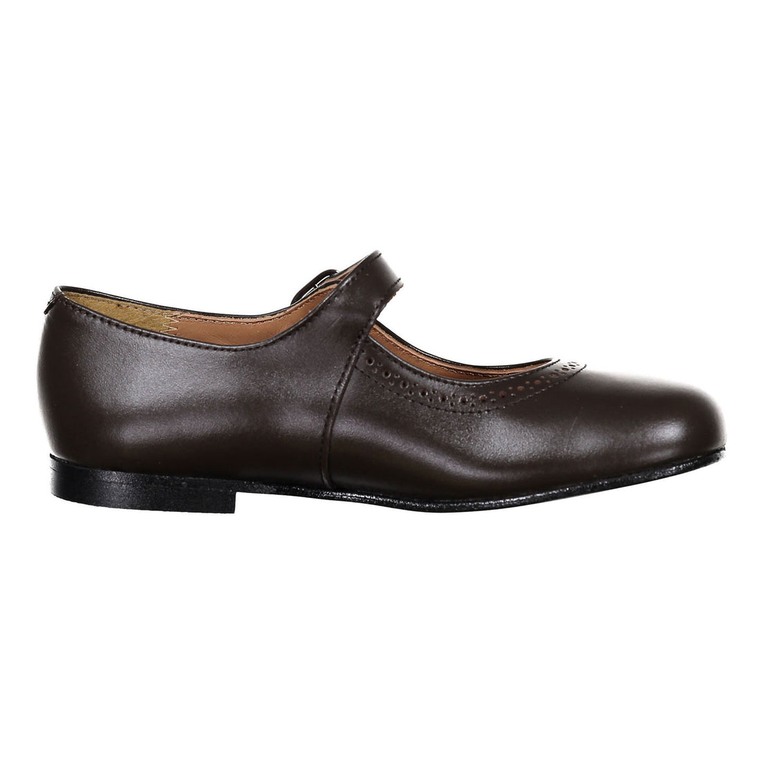Papanatas Brown Old School Buckle Mary Janes