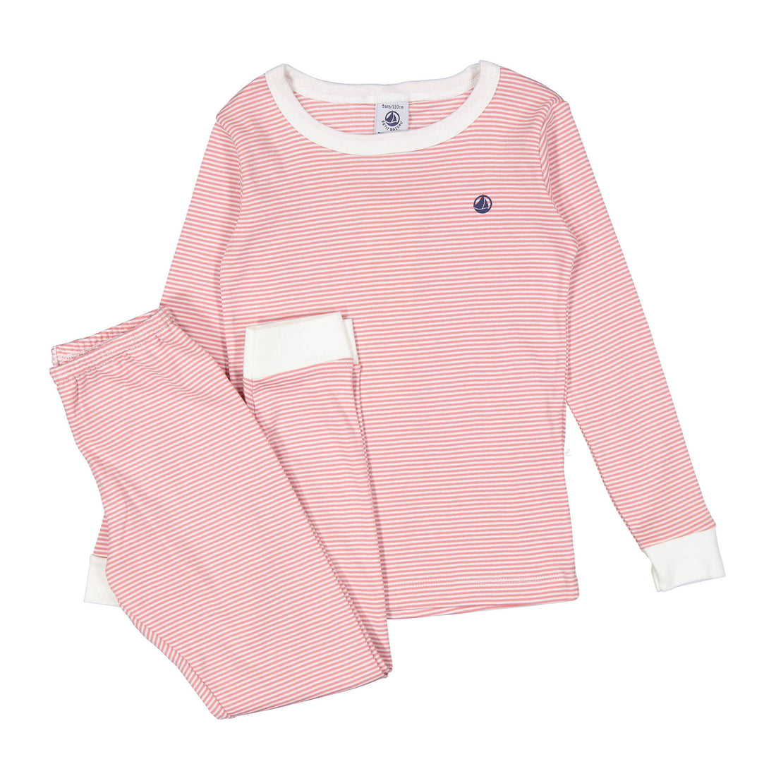 Petit Bateau Rasberry  Striped Pajamas