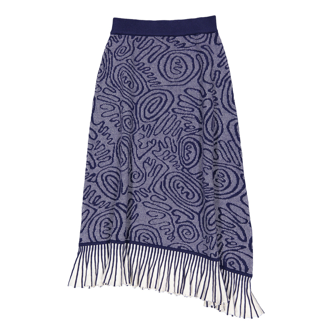 Ava and Lu  Blue Knit Skirt