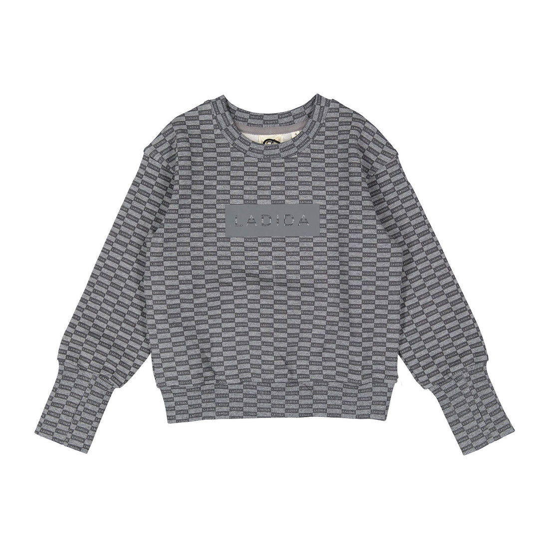 L by Ladida Heather Grey Print Sweatshirt