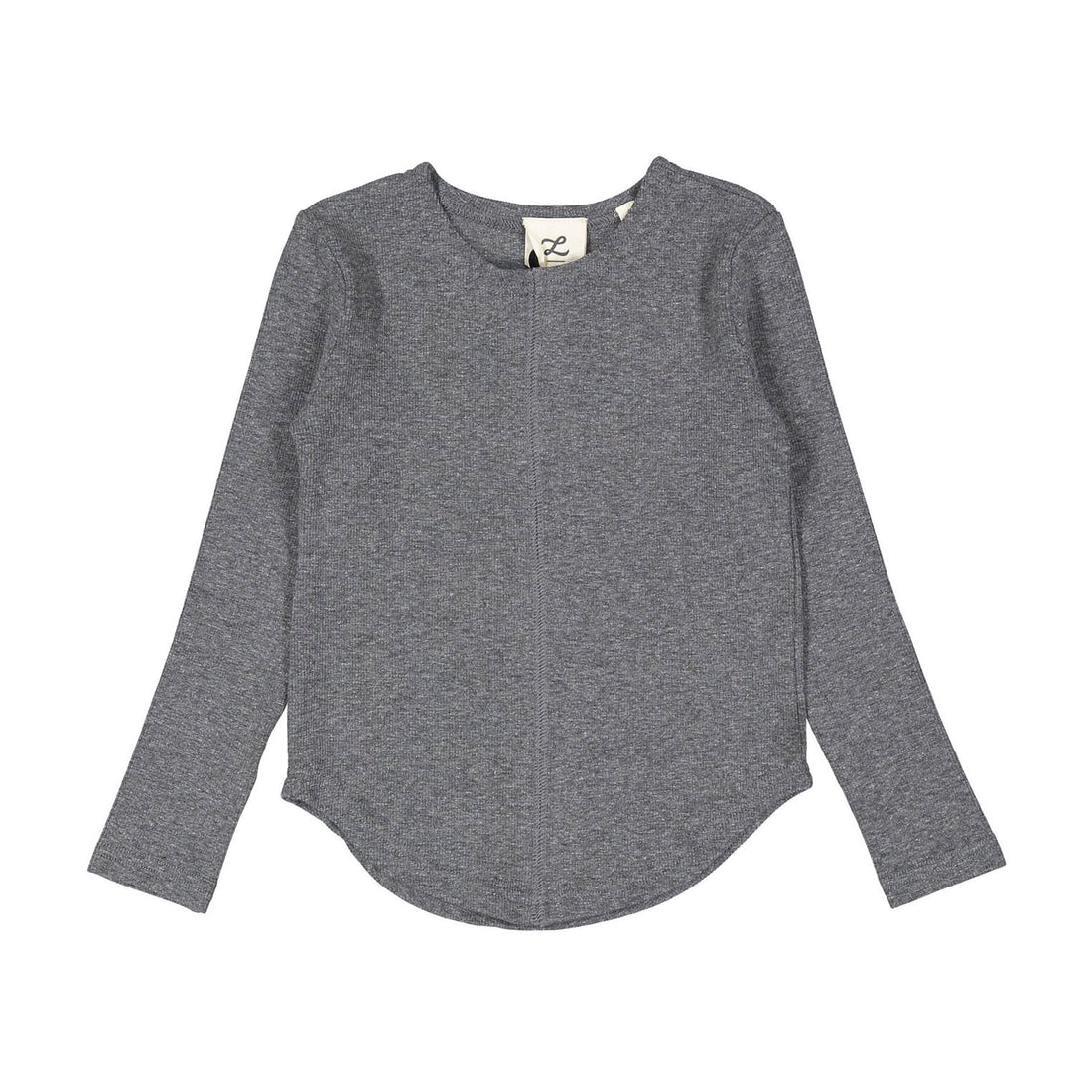 L by Ladida Heather Grey Ribbed Tee