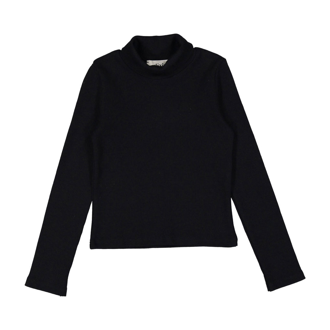 Dixie Black Ribbed Turtleneck