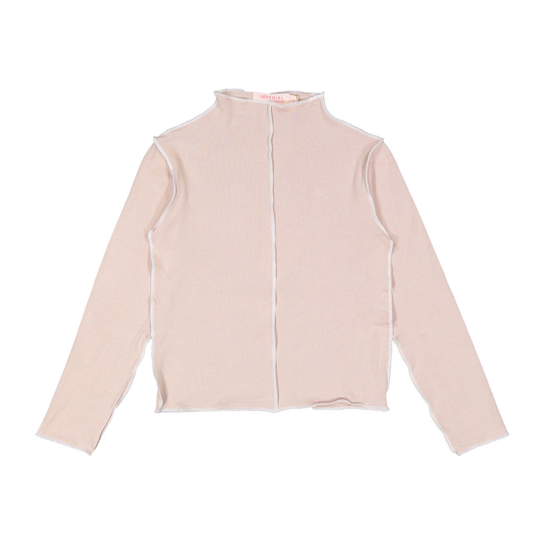 Imperial Pink  Seamed Turtleneck
