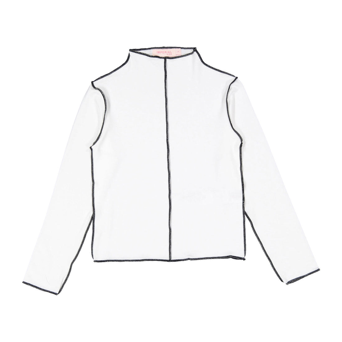 Imperial White  Seamed Turtleneck