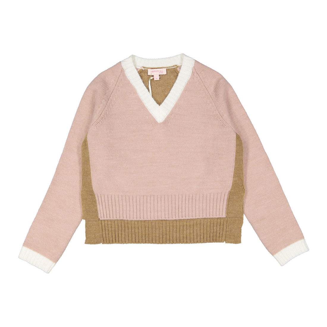 Imperial Pink V Neck Pullover