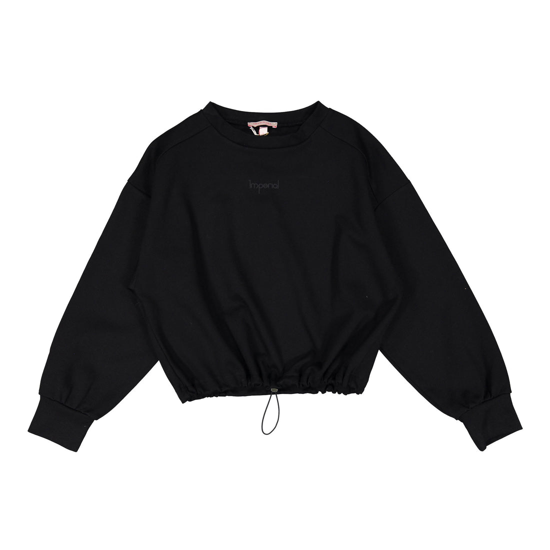 Imperial Black Drawstring Cinched Sweatshirt