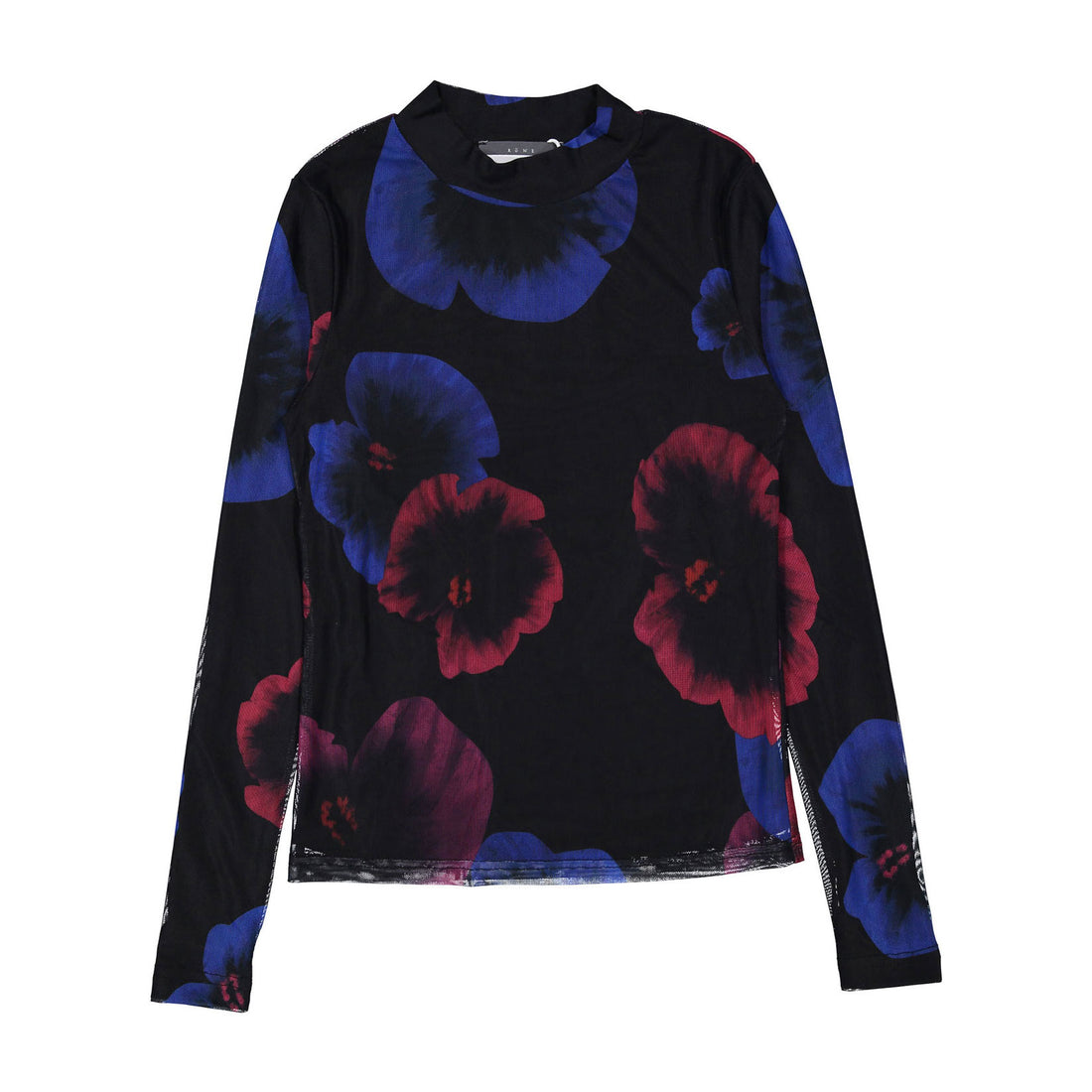 ROWE Mesh Bright Floral Turtleneck